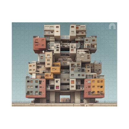 Architectural Cube Puzzle — Surreal Modular Building Jigsaw (520 pcs)