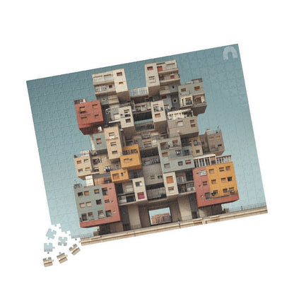 Architectural Cube Puzzle — Surreal Modular Building Jigsaw (520 pcs)